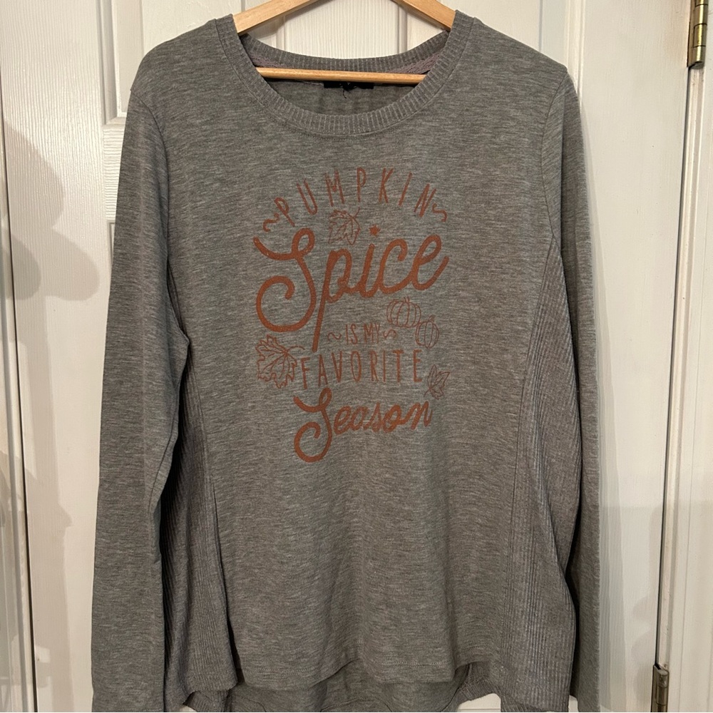Modern Canvas‎ Pumpkin Spice is My Favorite Season Fall gray shirt Size XXL
